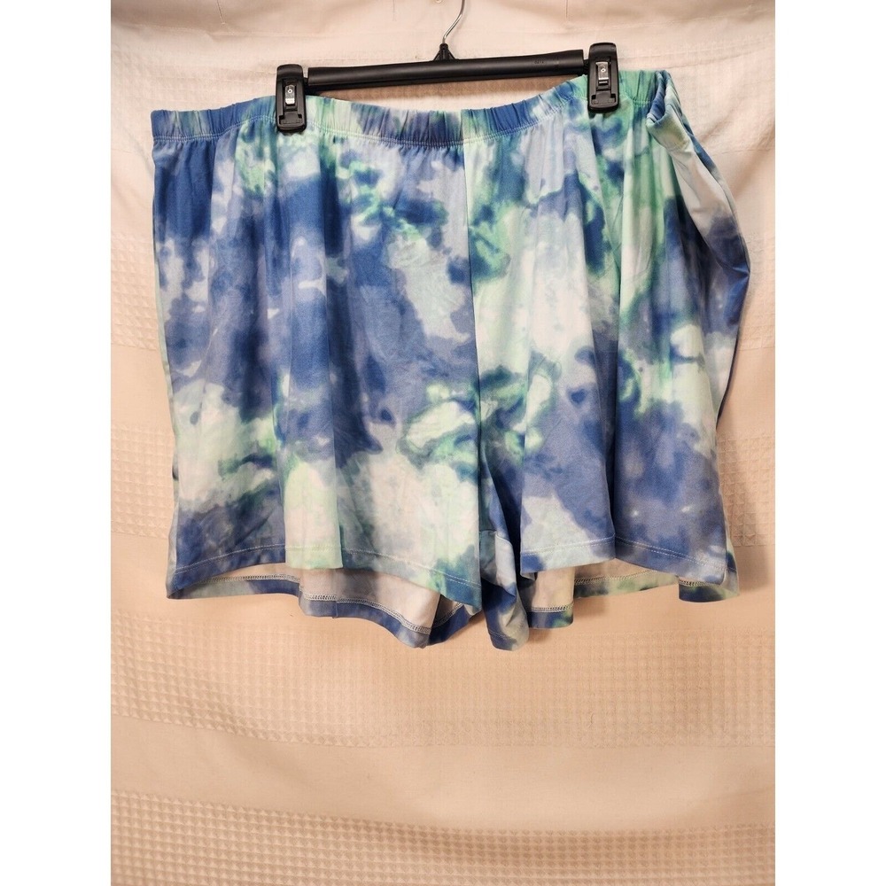 Sonoma Pajama Shorts Womens Small Blue Green Tie Dye Sleepwear Comfort